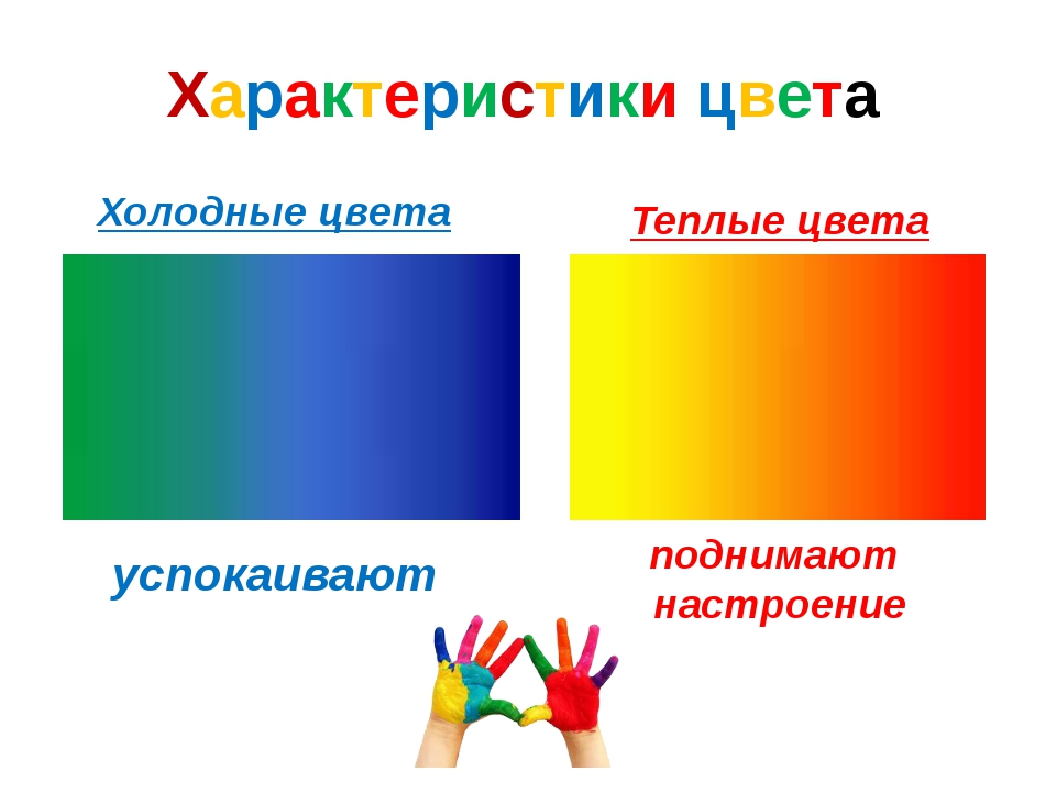 Схема теплых и холодных цветов