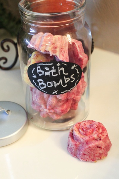 Bath bombs in a jar