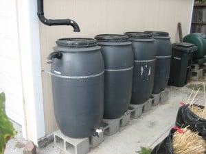 200 gallons of storage tucked next to a garage
