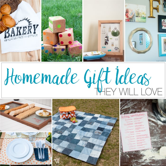 Homemade gift ideas collage of eight diy gifts