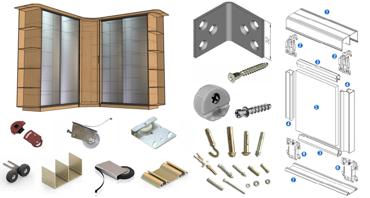Комплектующие для шкафов купе