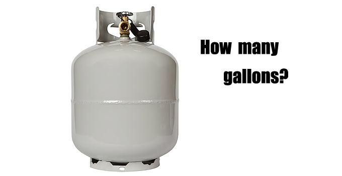 gallons of propane in a 20 lb tank