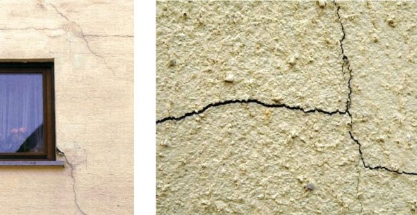 В результате усадки на оштукатуренной поверхности могут возникать трещины