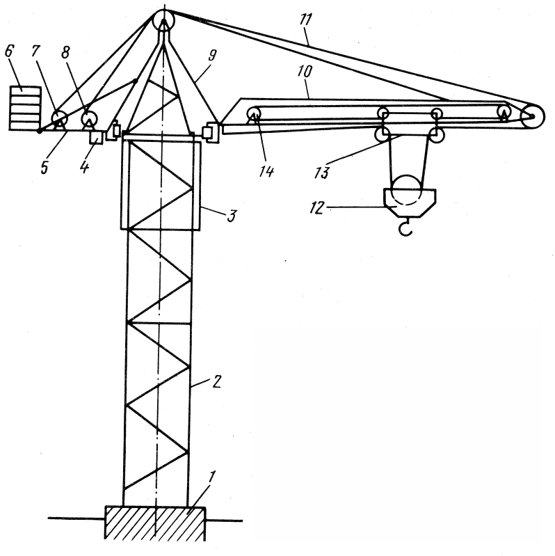 Схема крана подъемного крана