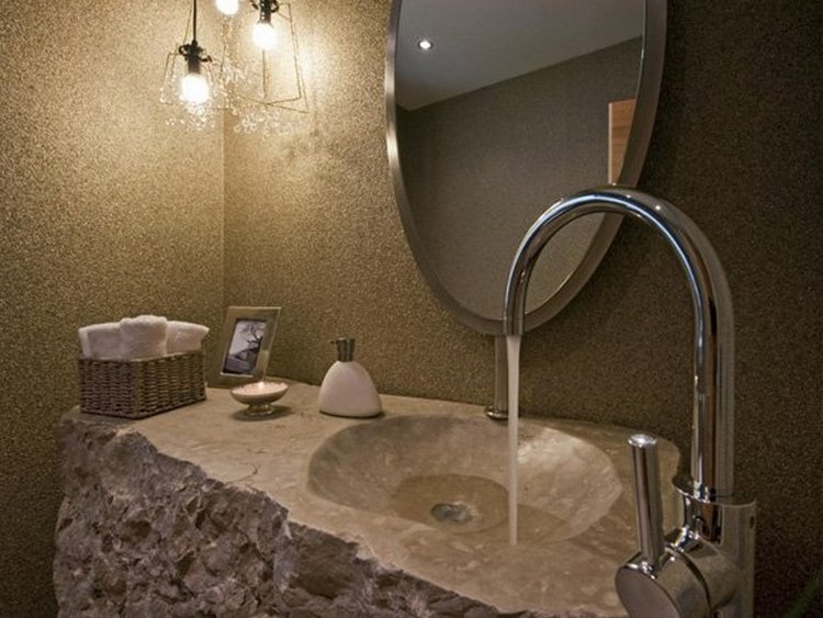 Натуральные каменные раковины для ванной комнаты