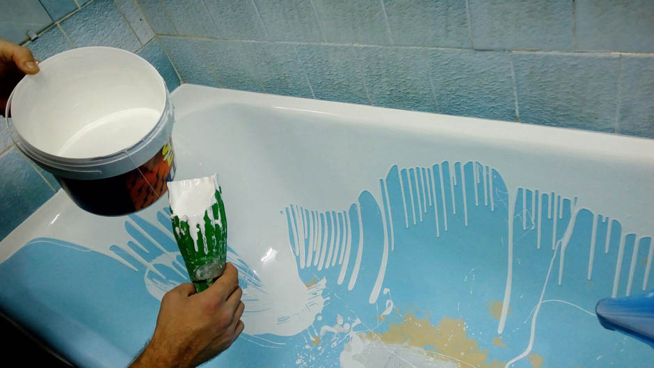 как покрасить ванну
