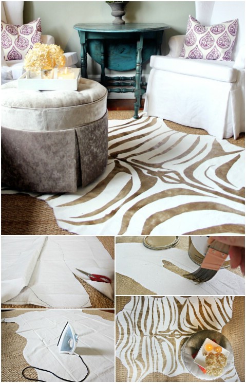 Zebra Print - 30 Magnificent DIY Rugs to Brighten up Your Home