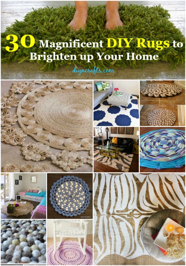 30 Magnificent DIY Rugs to Brighten up Your Home.. Brilliant projects!