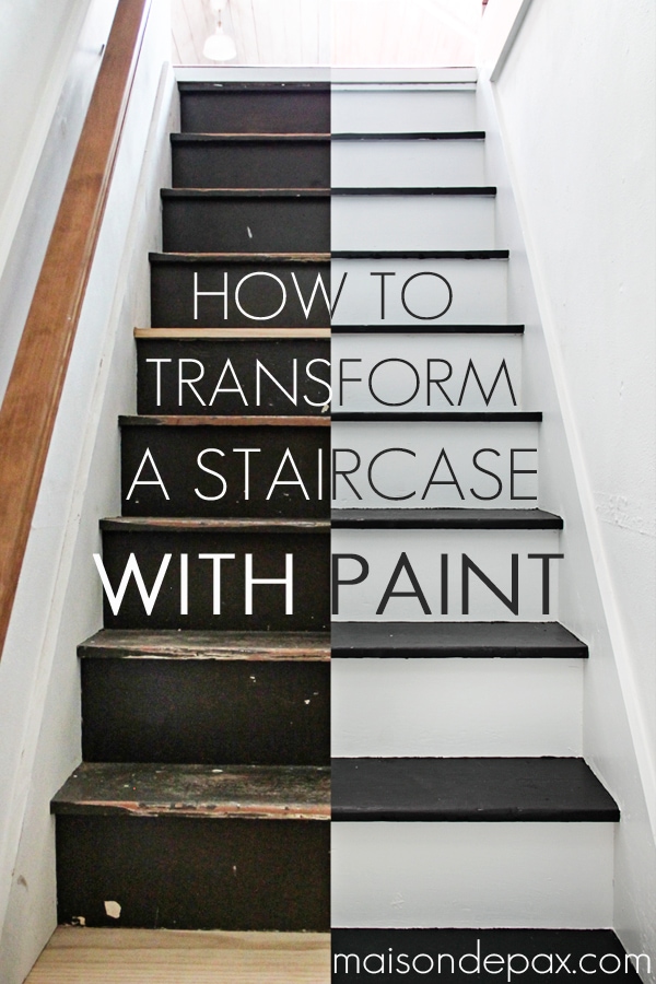 DIY Staircase update with paint- Maison de Pax