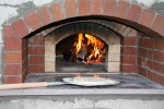 The firebrick oven inside